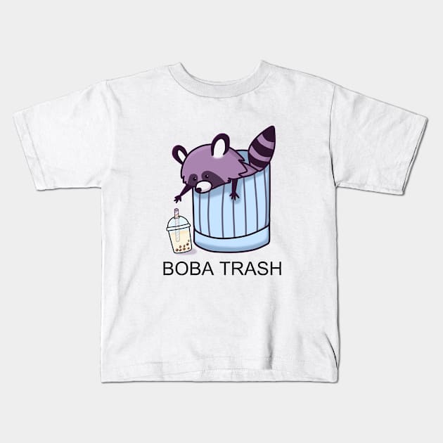 Boba Trash Racoon Kids T-Shirt by SirBobalot